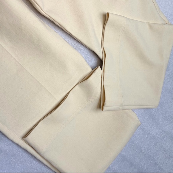 Sezane Yves Trousers Ecru Cream Sz 38 US 6 Wide Leg Long Pant Wool Blend READ - Picture 12 of 16